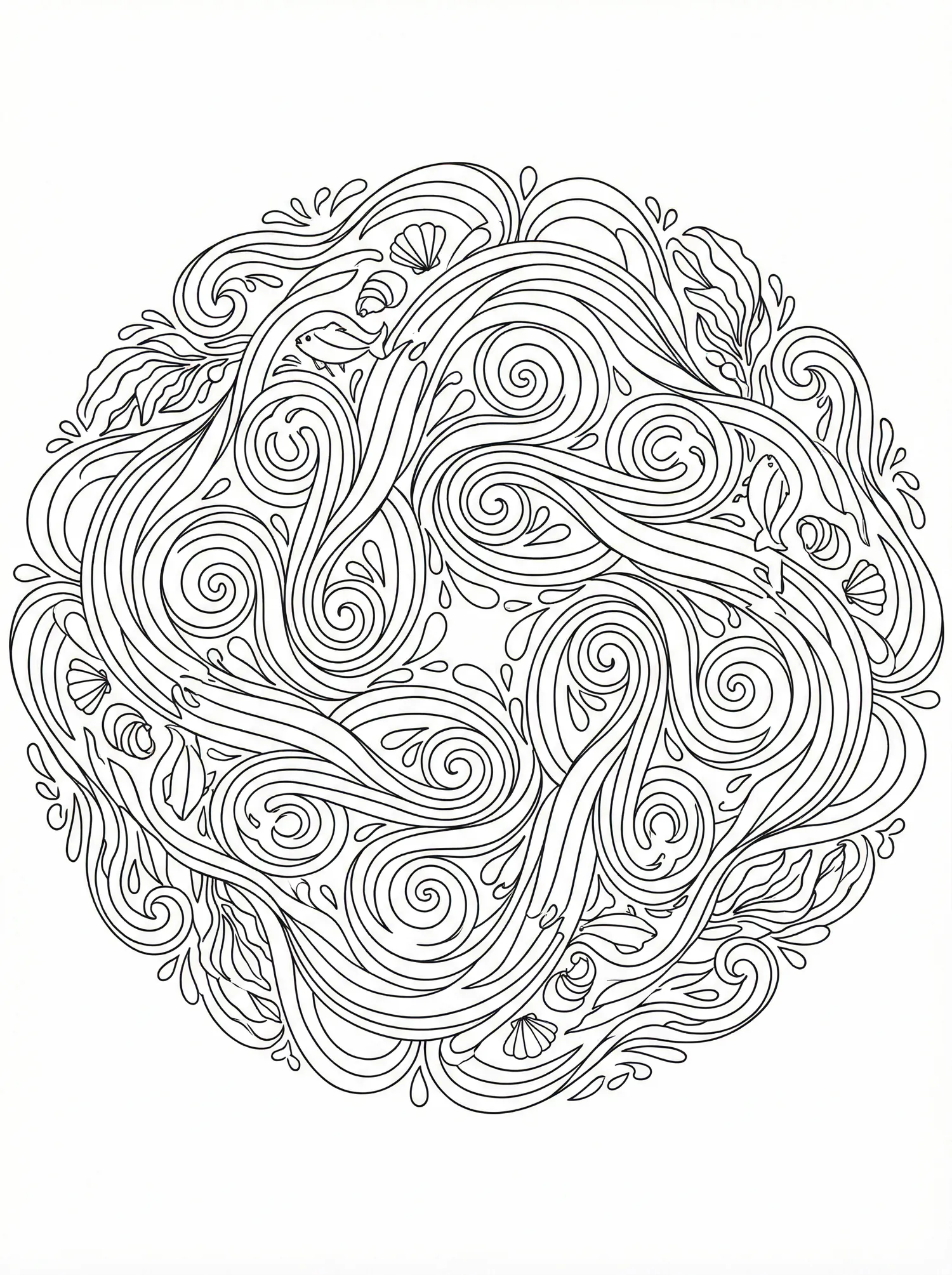 Vagues Marines - pack Mandalas Zen